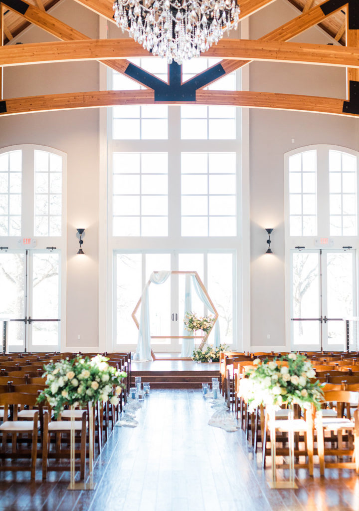 indoor wedding at Sparrow Beginnings in Stillwater Oklahoma